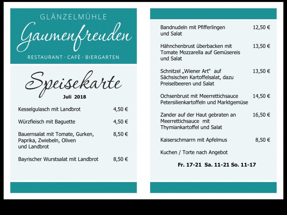Sommer in der Glänzelmühle.
