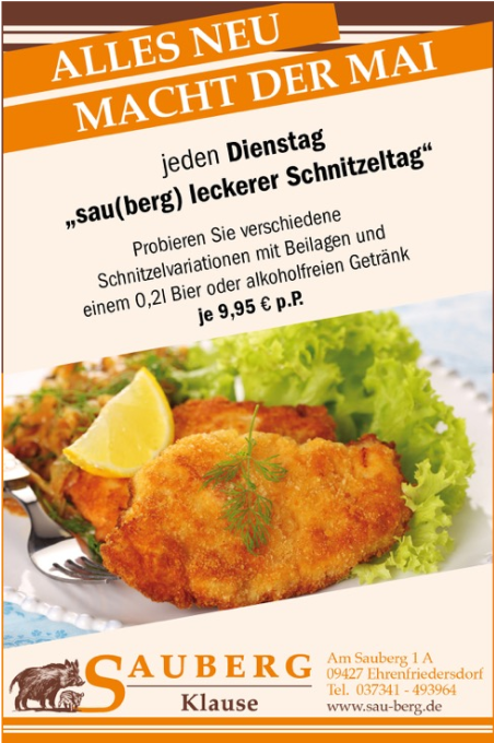 Schnitzeltag in der Sauberg Klause.